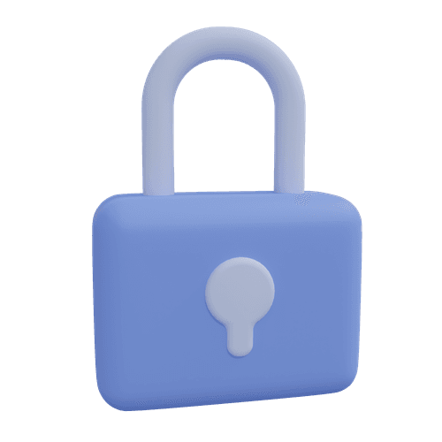 3D padlock illustration